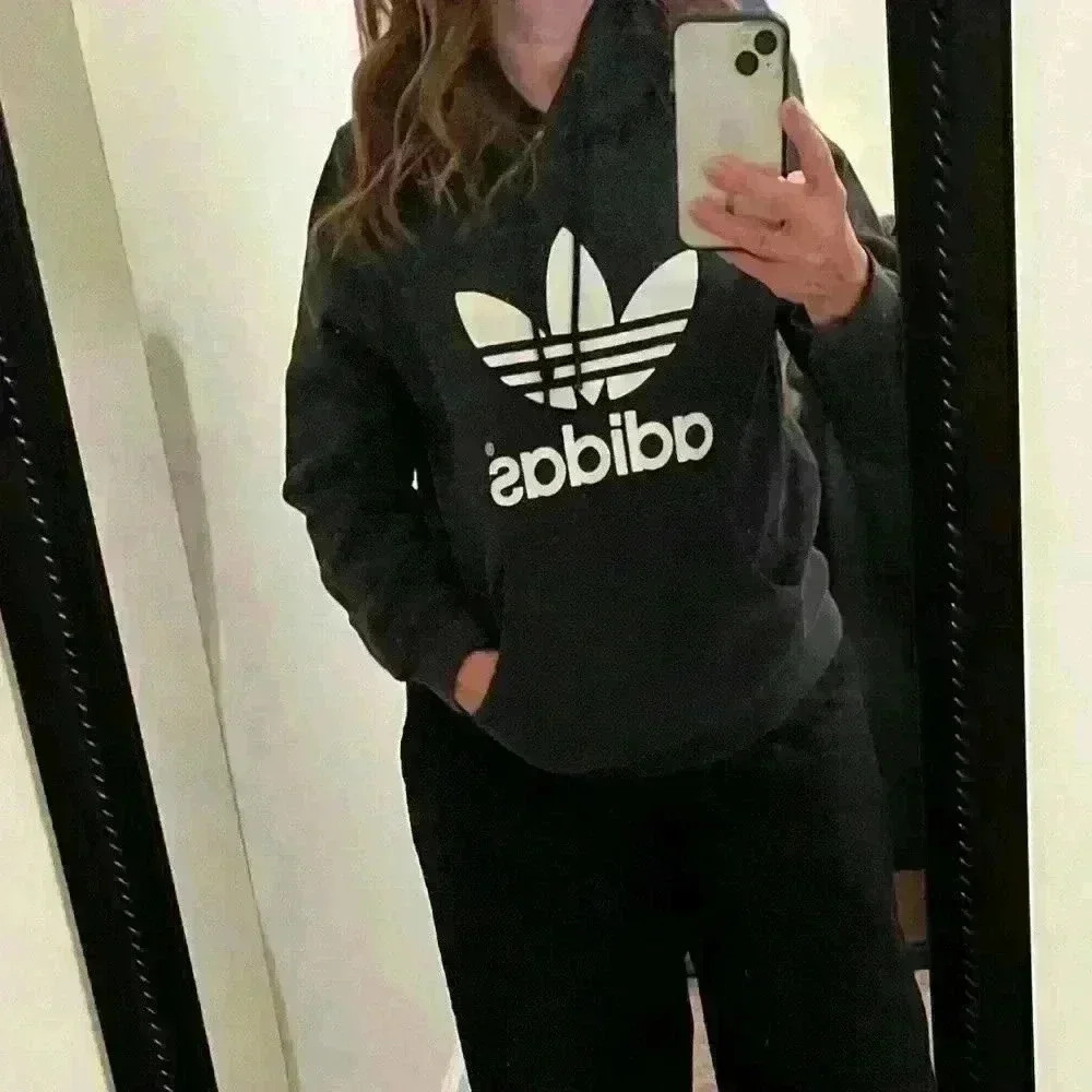 Adidas hoodie, size medium black-and-white - Picture 2 of 7